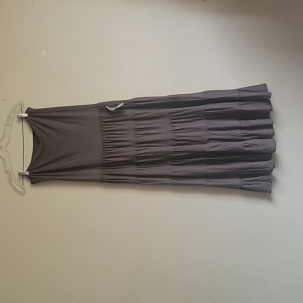 NWT I-N-C INTERNACIONAL CONCEPT  straples maxi dress size large color gray knigh - Picture 2 of 12